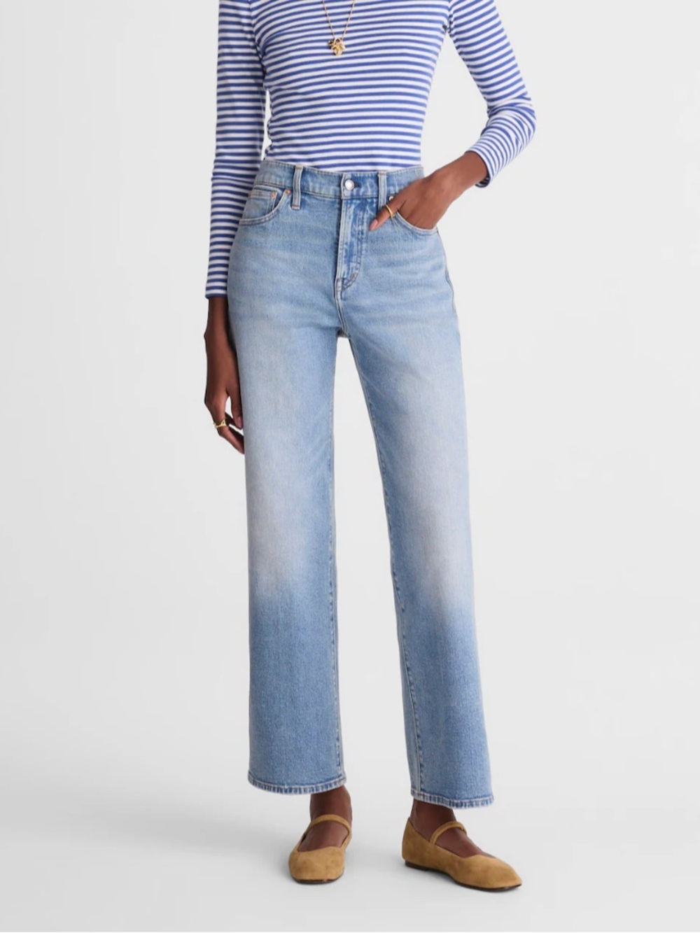 Madewell The Perfect Vintage Wide-Leg Crop Jean Light Wash size 27